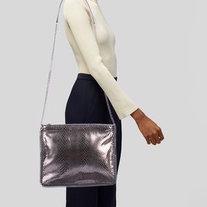 STELLA MCCARTNEY Embossed Falabella Crossbody Bag